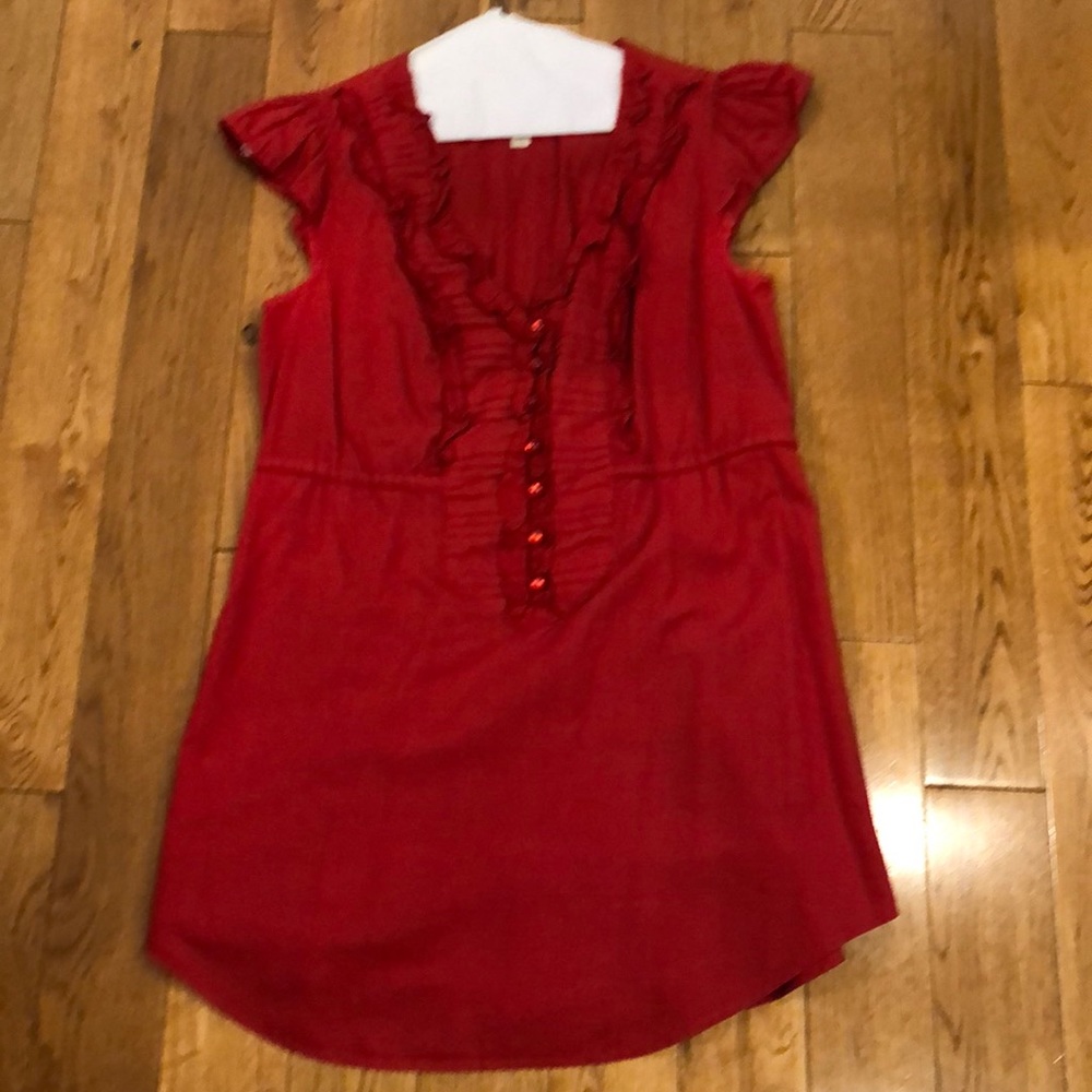 💯 percent cotton red shirt by anthropology